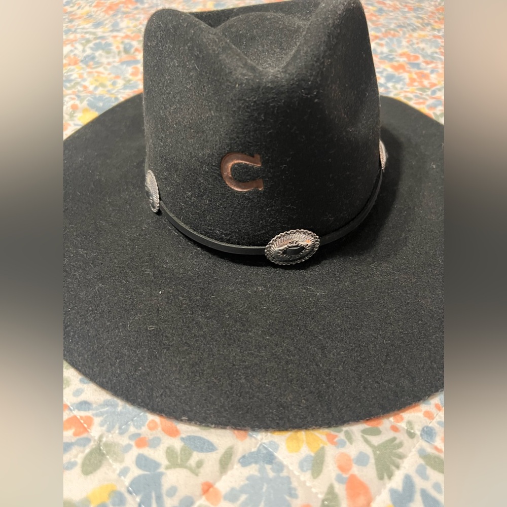 Black Charlie horse traveler cowboy hat, women's size medium - Picture 2 of 5